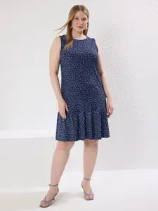 Trendyol Floral Print Drop-Waist Dress