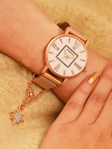 Dressberry Women Round Dial Bracelet Style Analogue Watches Gift Set