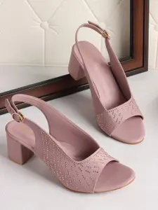 Killer Women Embellished Block Heel Open Toe Sandals