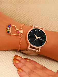 Dressberry Women Bracelet Style Analogue Watch & Bracelet