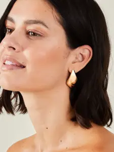 Accessorize Gold-Plated Geometric Shaped Drop Earrings
