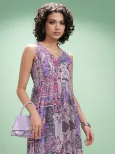 Vishudh Ethnic Motifs Printed Maxi Dress