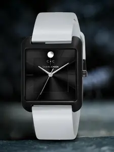 CHARLIEKEEN Men Brass Dial & Straps Analogue Watch CC-GSQ008-BLK-GRY