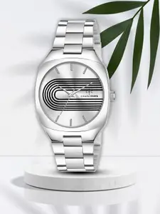 CHARLIEKEEN Men Brass Printed Dial Analogue Watch CC-GSQ016-SLV-CH