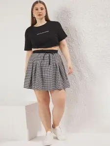 Trendyol Women Checked Mini Flared Skirts