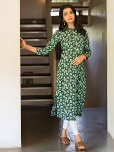 HAY Floral Printed Round Neck Straight Kurta