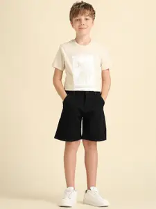 U.S. Polo Assn. Kids Boy Mid-Rise Loose Fit Denim Shorts