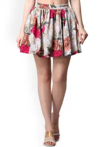Moda Rapido Women Printed Mini Flared Skirt