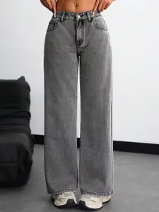 DressBerry Women Comfort Straight Fit High-Rise Light Fade Acid Wash Stretchable Jeans