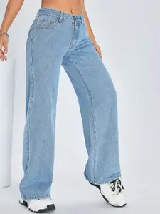 DressBerry Women Comfort Straight Fit High-Rise Acid Wash Stretchable Jeans