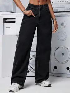 DressBerry Women Comfort Straight Fit High-Rise Light Fade Acid Wash Stretchable Jeans