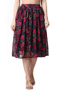 Moda Rapido Women Printed Mini Flared Skirt