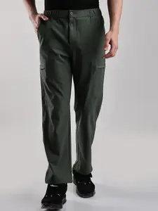 NEVER NEUD Men Relaxed Fit Structured Adventure Cargos Trousers