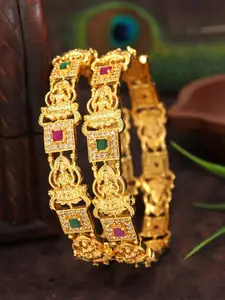 Anouk Set Of 2 Gold-Plated American Diamond Studded Bangles