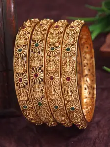 Anouk Set Of 4 Gold-Plated American Diamond Studded Bangles