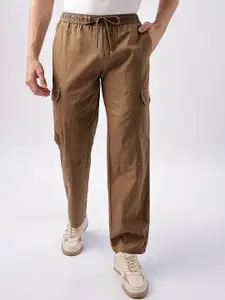 NEVER NEUD Men Relaxed Fit Air Cotton Cargos Trousers