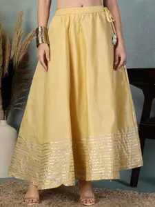 Moda Rapido Women Gotta Patti Flared Maxi Skirt