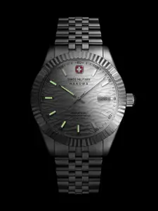 SWISS MILITARY HANOWA Men Dial & Stainless Steel Straps Automatic Swiss Made Watch