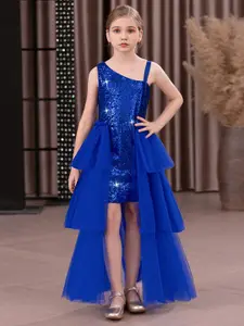 INCLUD  Girls One Shoulder Fit & Flare Maxi Dress