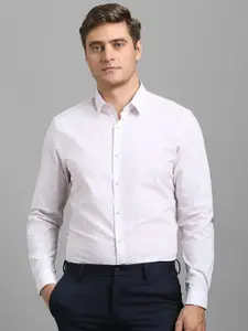 Louis Philippe Men Super Regular Fit Spread Collar Geometric Printed Cotton Casual Shirt