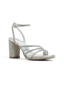 ALDO Women Embellished Block Heel Sandals With Ankle Loop