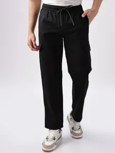 NEVER NEUD Men Relaxed Fit Air Cotton Cargos Trousers