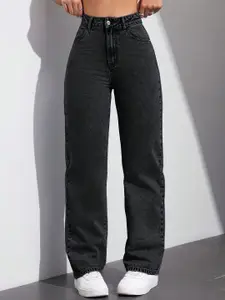 DressBerry Women Comfort High-Rise Straight Fit Clean Look Stretchable Jeans