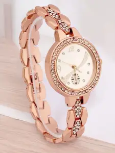 SZN Women Round Dial & Stainless Steel Wrap Around Straps Analogue Watch Geneva Naani