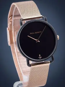 PAUL HEWITT Women Round Dial & Stainless Steel Straps Analogue Watch PH-M-B-BS-4S