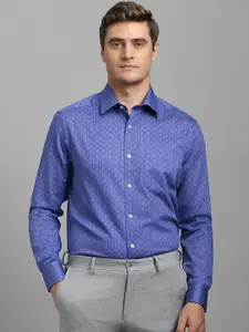 Louis Philippe Men Classic Regular Fit Spread Collar Floral Printed Cotton Formal Shirt