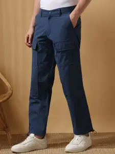 Dennis Lingo Men's Solid Straight Fit Parachute Cargo Joggers