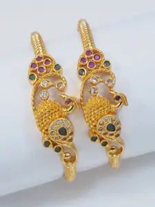 Anouk Set Of 2 Gold-Plated American Diamond Studded Bangles