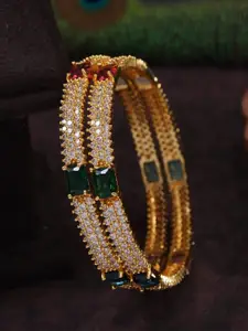 Anouk Set Of 2 Gold-Plated American Diamond Studded Bangles