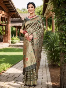 Anouk Woven Design Chanderi Saree