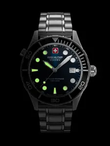 SWISS MILITARY HANOWA Men Patterned Dial & Stainless Steel Analogue Swiss Made Watch