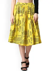 Moda Rapido Women Printed Flared Skirt