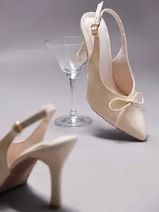 Froh Feet Women Pointed Toe Mules Heels with Buckles