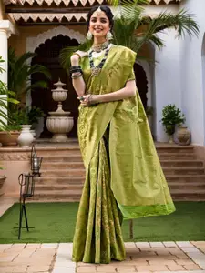 Anouk Woven Design Linen Blend Chanderi Saree