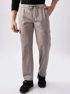 NEVER NEUD Men Relaxed Fit Air Cotton Cargos Trousers