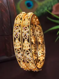 Anouk Set Of 2 Gold-Plated American Diamond Studded Bangles