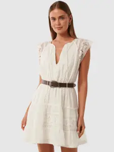 Forever New Belted A-Line Mini Dress