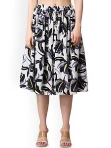 Moda Rapido Women Printed Midi Flared Skirt