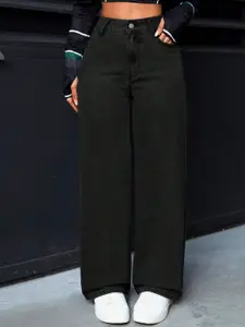 DressBerry Women Comfort Straight Fit High-Rise Light Fade Acid Wash Stretchable Jeans