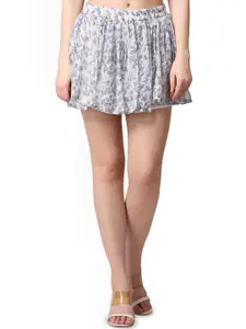 Moda Rapido Women Floral Printed Mini Flared Skirt