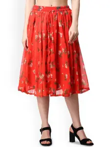 Moda Rapido Women Printed Flared Skirt