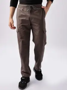 NEVER NEUD Men Relaxed Fit Air Cotton Cargos Trousers