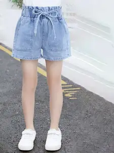 YK Girls Washed Denim Shorts