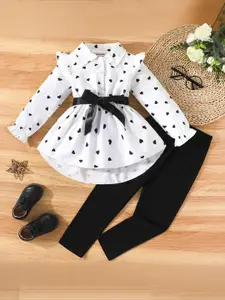 INCLUD Girls Printed Long Sleeves Top With Trouser