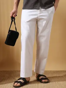 Dennis Lingo Men's Solid Relaxed Fit Trousers