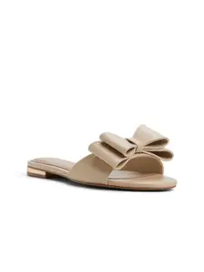 ALDO Women Textured Open Toe Flats with Bows